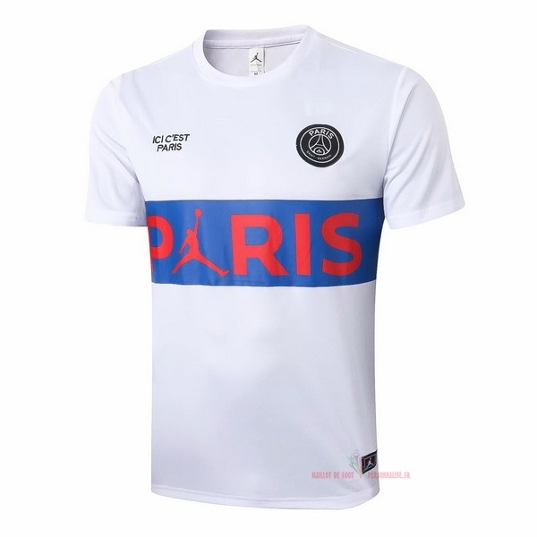 Maillot Om Pas Cher JORDAN Entrainement Paris Saint Germain 2020 2021 Blanc Bleu